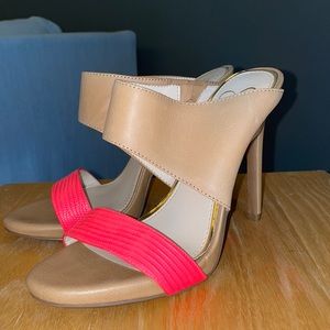 Hot pink/tan Jessica Simpson heels never worn